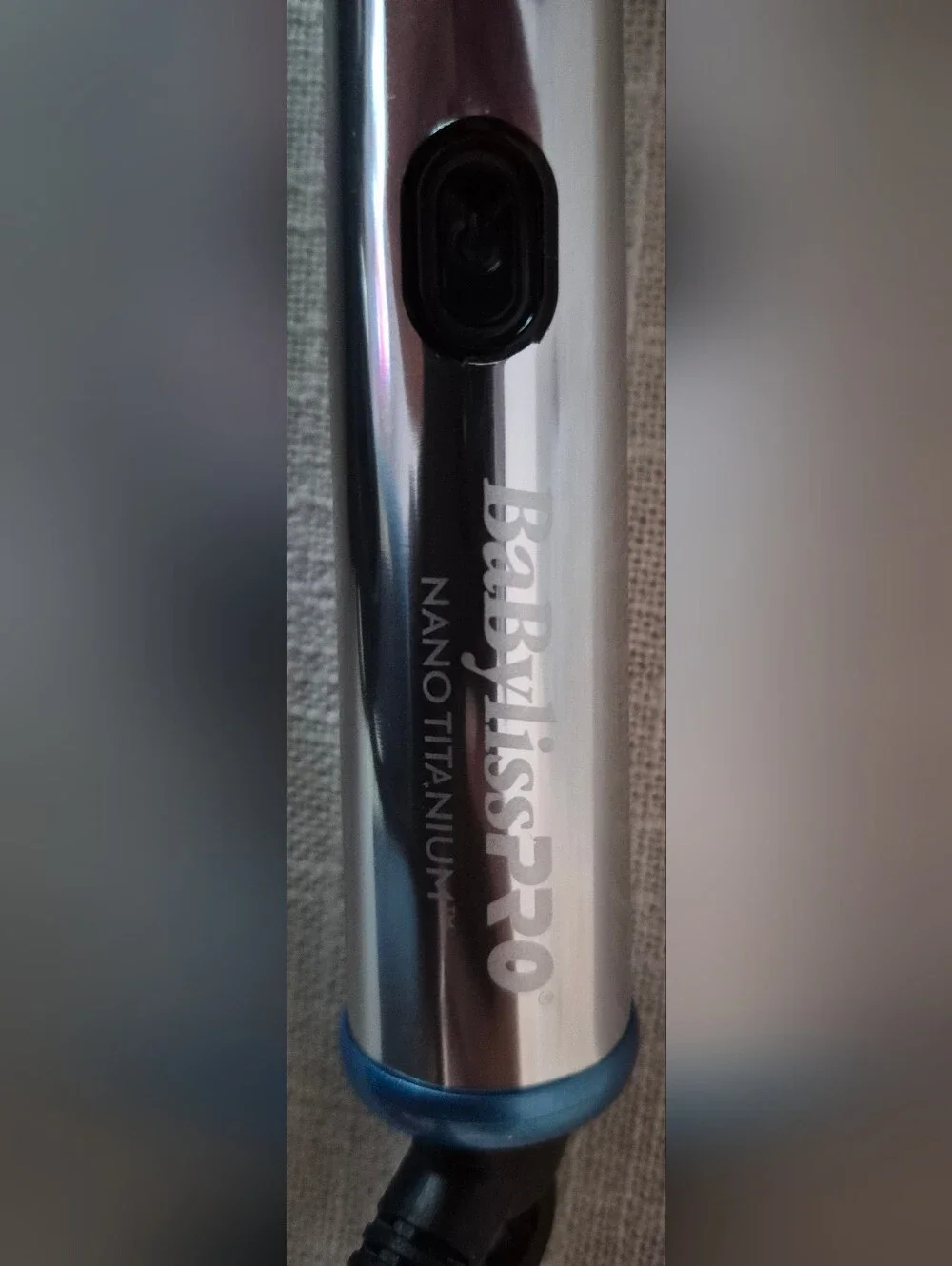 BaByliss Silver & Blue Thermal Hair Straightening Brush Nano Titanium